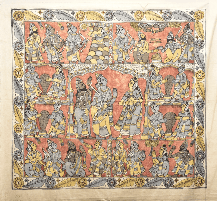 Bala Kanda of Ramayana in Kalamkari by Ghanshyam Sarode Thumbnail