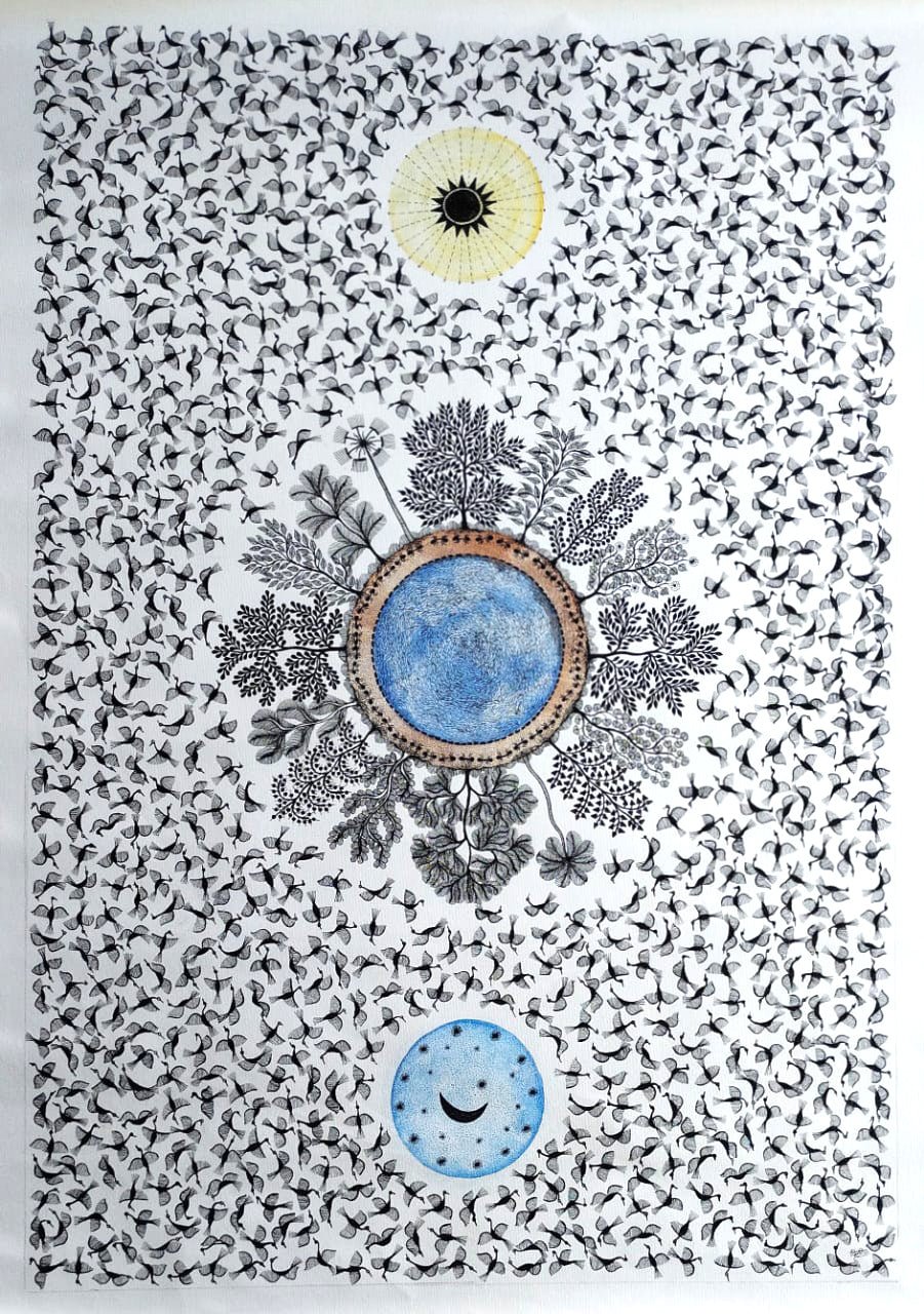 Balance of Earth In Warli by Dilip Rama Bahotha Thumbnail