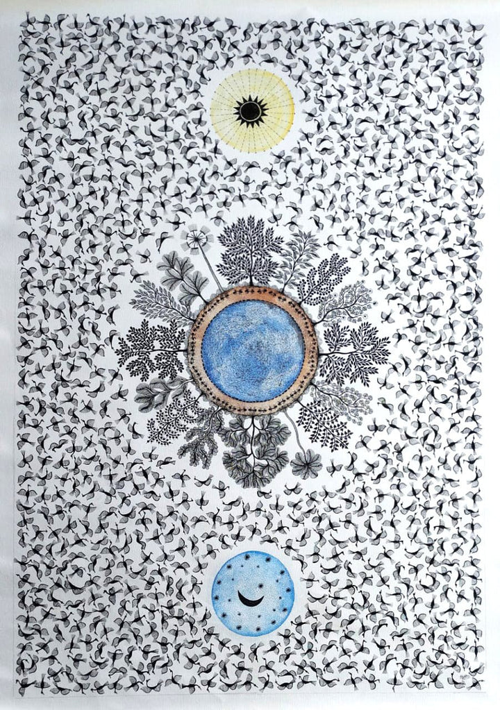 Balance of Earth In Warli by Dilip Rama Bahotha Thumbnail