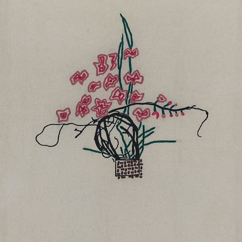 Basket of Blossoms in Sodha Pakko Embroidery by Shrujan Thumbnail