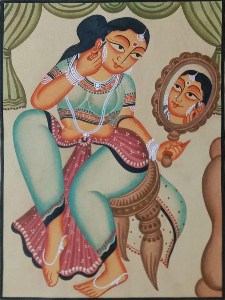 Before the looking glass in Kalighat By Bapi Chitrakar Thumbnail