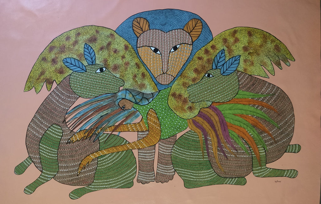Bewildering Nature in Gond by Sukhiram Maravi Thumbnail