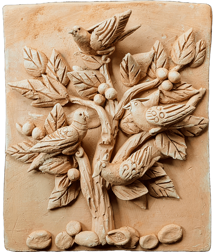 Birds Amidst Nature in Terracotta by Dolon Kundu Thumbnail