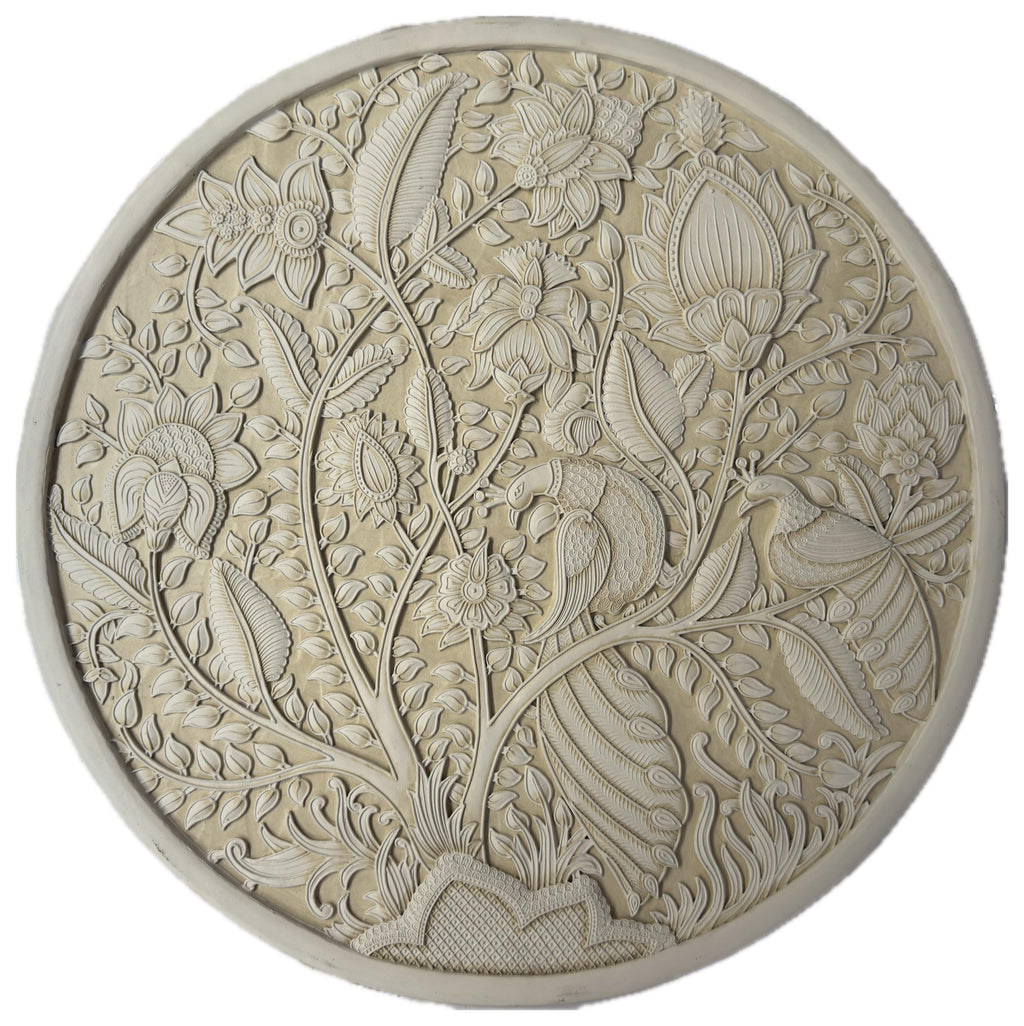 Blooming Blossoms  (Tree of LIfe) in Stone Dust painting by Amita Sachdeva Thumbnail