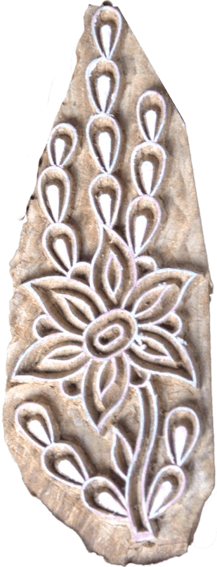 Blossomimg Flower in Wooden Kalamkari Blocks by K. Gangadhar Thumbnail
