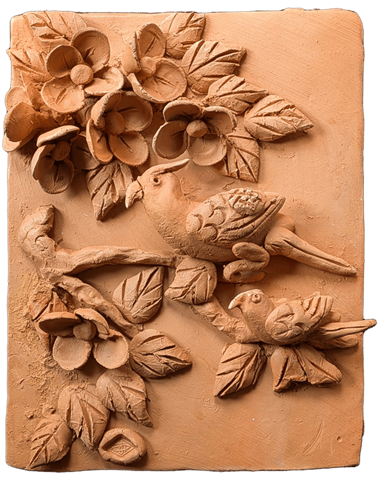Blossoms and Wings: Birds in Nature in Terracotta by Dolon Kundu Thumbnail