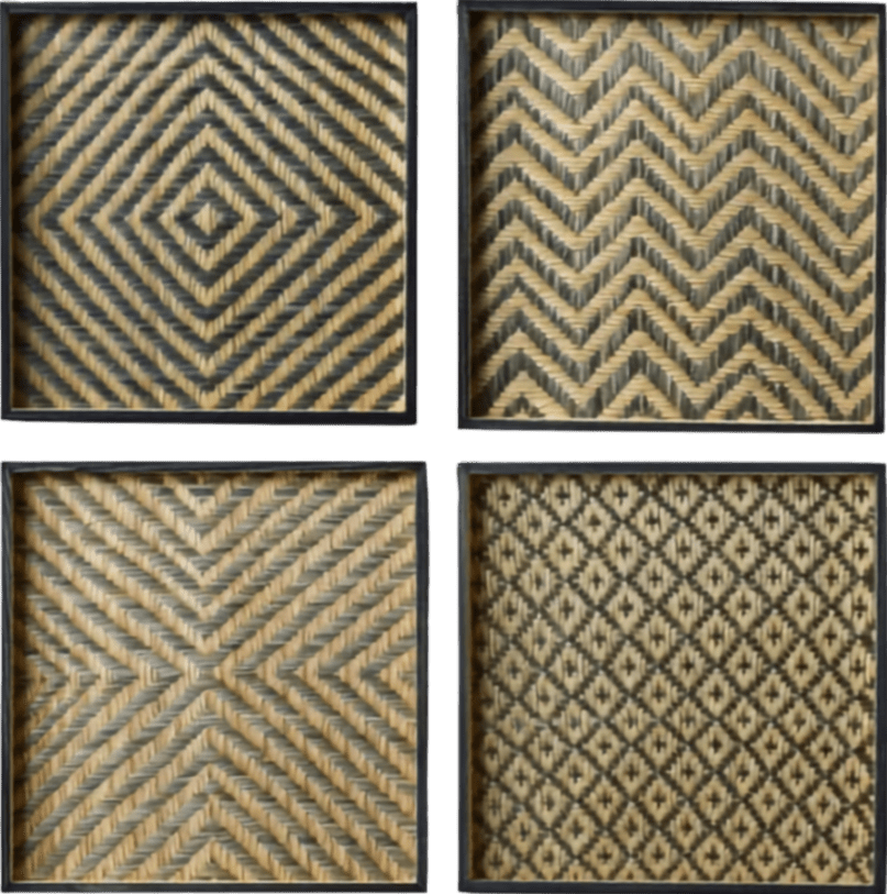 Blue Geometric Frames in Bamboo Craft by Raimati Mardi Thumbnail