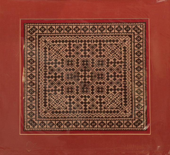 Brown and Cream Geometric Composition in Jat Garaasiya Embroidery Thumbnail