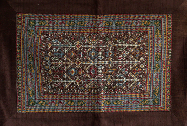 Brown Carpet Design in Jat Garaasiya Embroidery Thumbnail