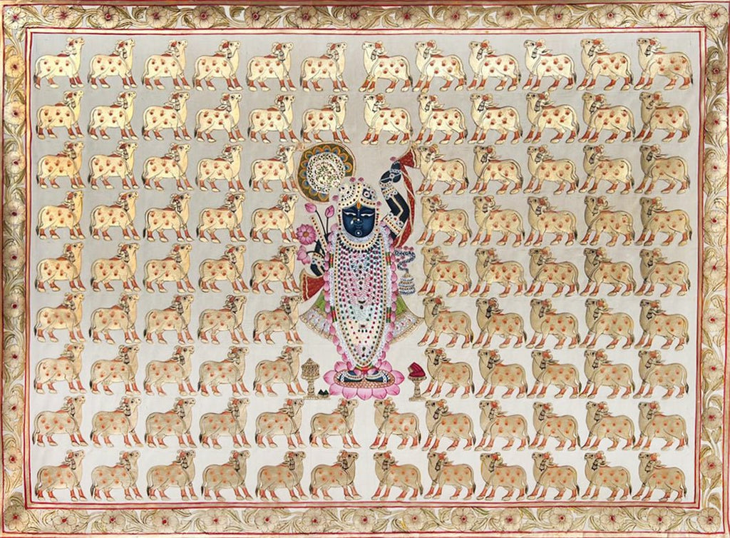 Celestial Cows: Shrinathji's Companions in Pichwai by Naveen Soni Thumbnail