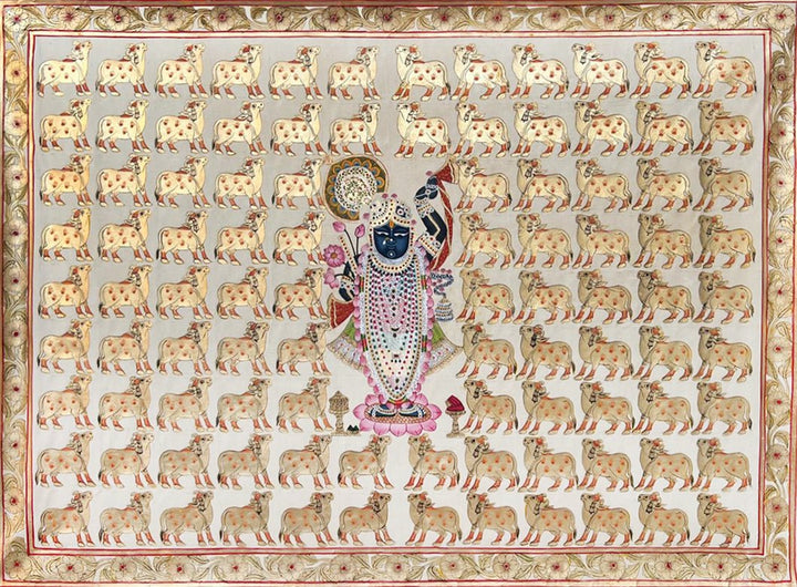 Celestial Cows: Shrinathji's Companions in Pichwai by Naveen Soni Thumbnail