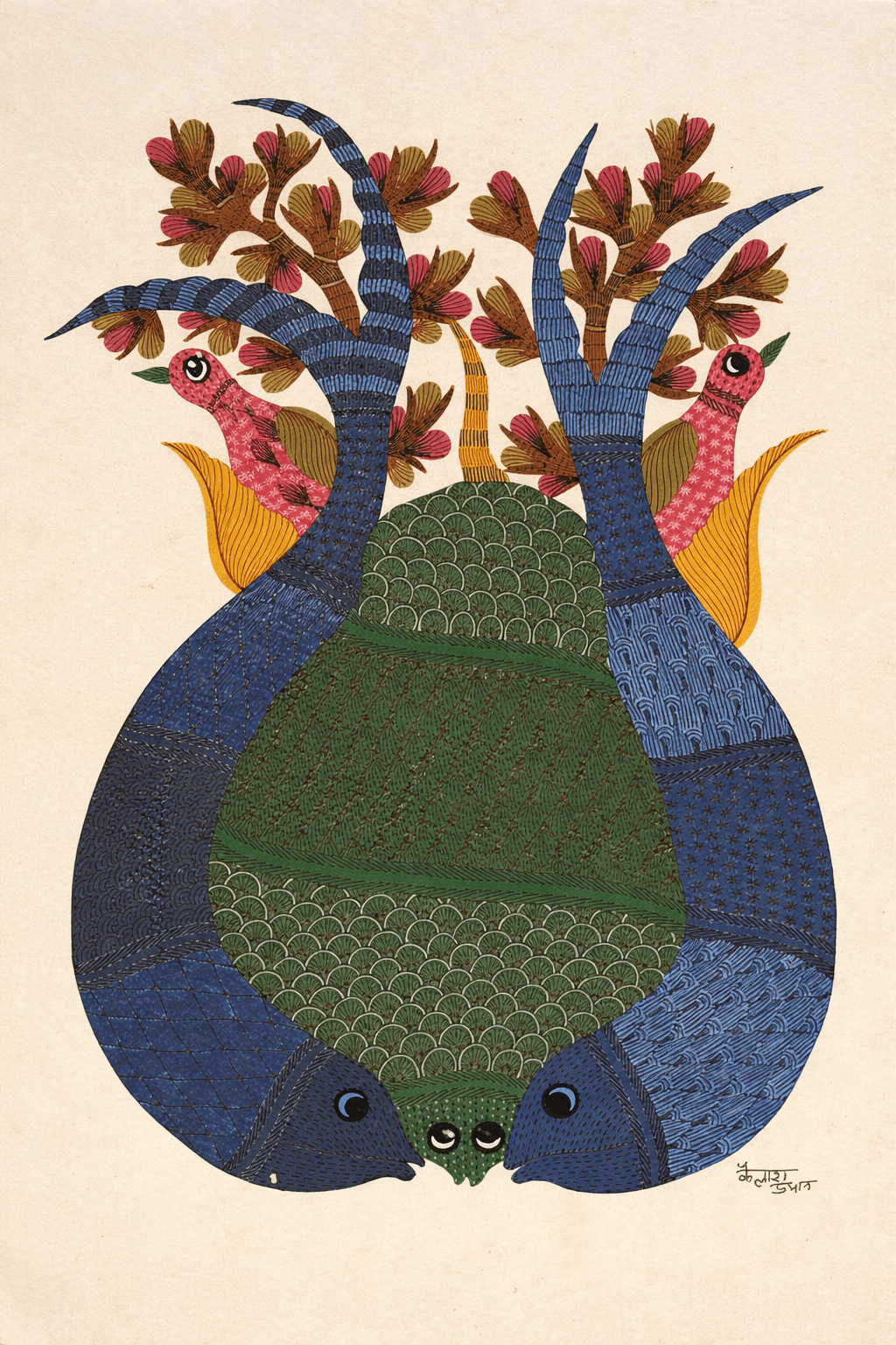 Circle of life in Gond by Kailash Pradhan Thumbnail