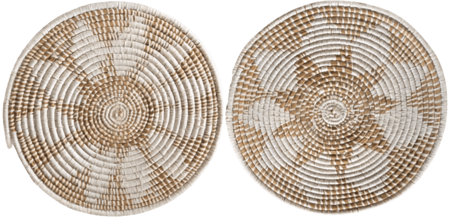 Circular Wall Hangings in Moonj Craft with Taat and Kasa Grass by Urmila Devi Thumbnail