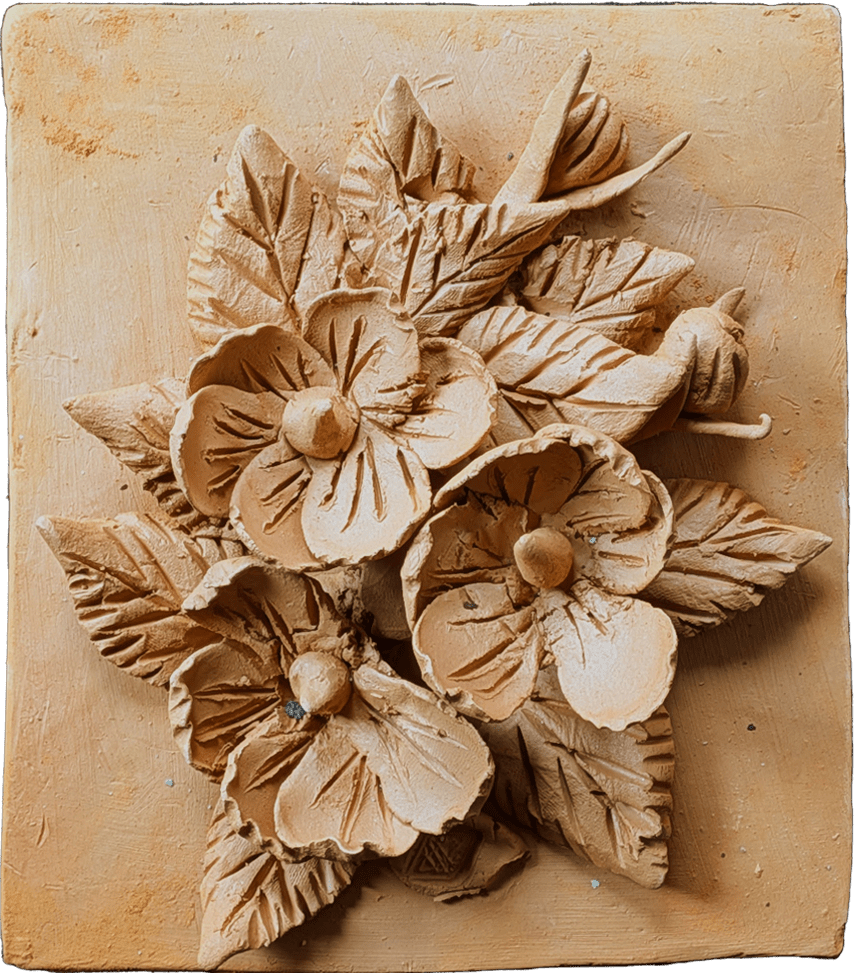 Clustered Blooms in Terracotta by Dolon Kundu Thumbnail