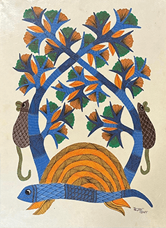 Connection in Gond by Kailash Pradhan Thumbnail