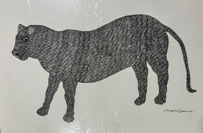 Contemplation in Gond by Gareeba Singh Tekam Thumbnail