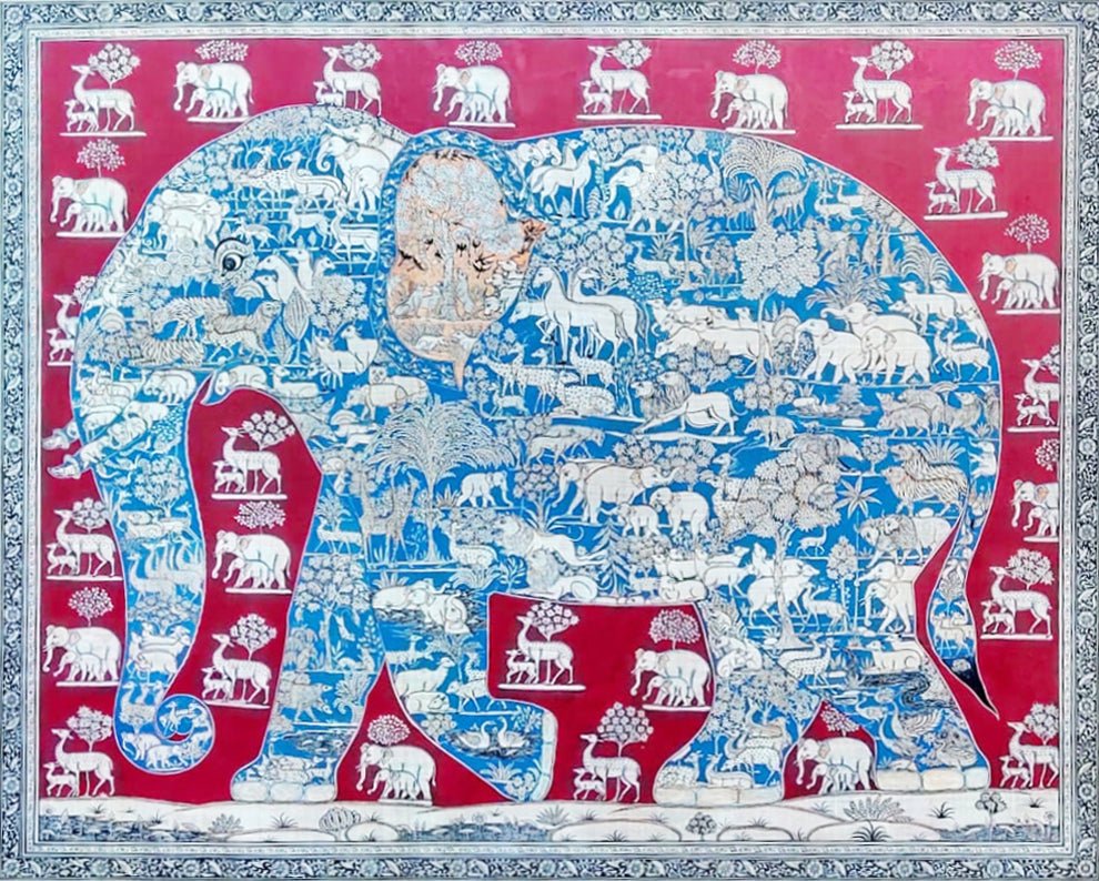 Cosmic elephant in Pattachitra by Gitanjali Das Thumbnail