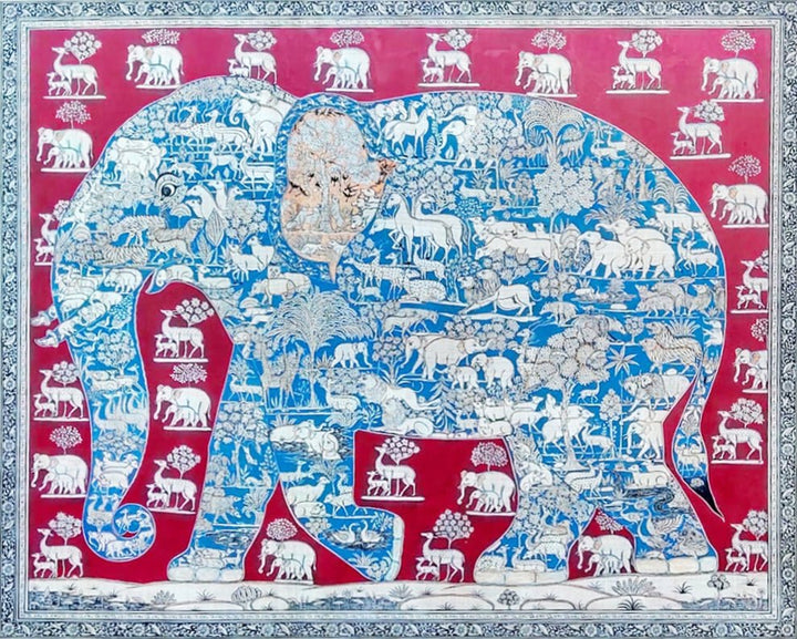 Cosmic elephant in Pattachitra by Gitanjali Das Thumbnail