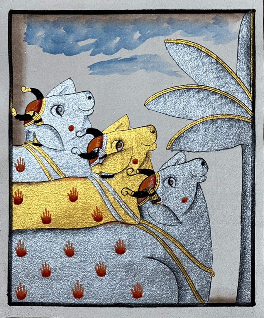 Cows: Krishna's sacred companions in Pichwai by Naveen Soni Thumbnail