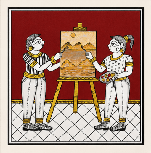 Creation of Art in Phad by Kalyan Joshi Thumbnail