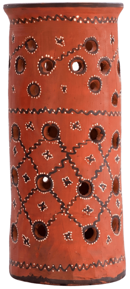 Cylindrical Vase in Khavda Pottery by Abdul Kumbhar Thumbnail