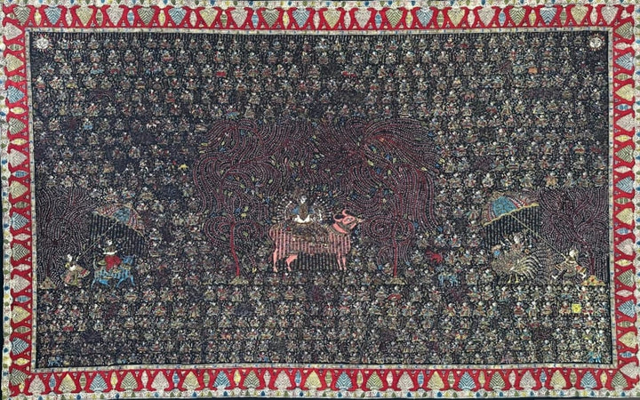 Divine Trinity: Meldi Mata, Visat Mata and Bahuchar Mata in Mata ni Pachedi by Sanjay Chittara Thumbnail