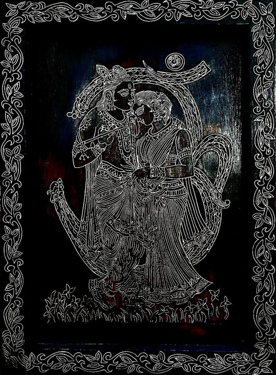 Divinity in Tarkashi Inlay: Radha Krishna by Gaurav Shakya Thumbnail