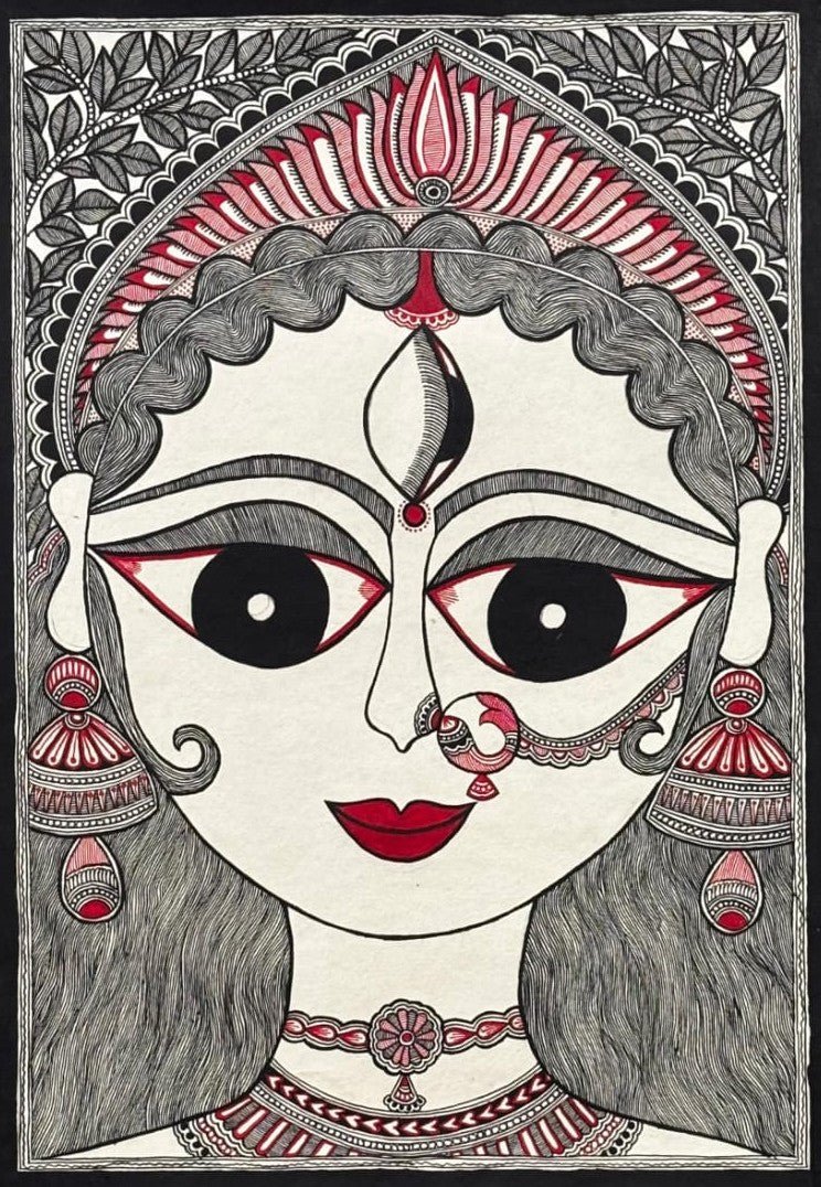 Durga in Madhubani by Abdhesh Kumar Karn Thumbnail