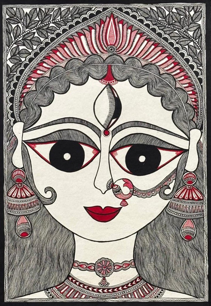 Durga in Madhubani by Abdhesh Kumar Karn Thumbnail