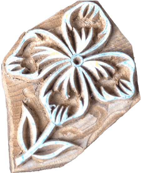 Elegant Flower in Wooden Kalamkari Block by K. Gangadhar Thumbnail
