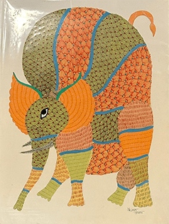 Elephant in Gond by Kailash Pradhan Thumbnail