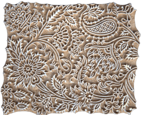 Enchanting Floral Bloom in Wooden Kalamkari Blocks by K. Gangadhar Thumbnail