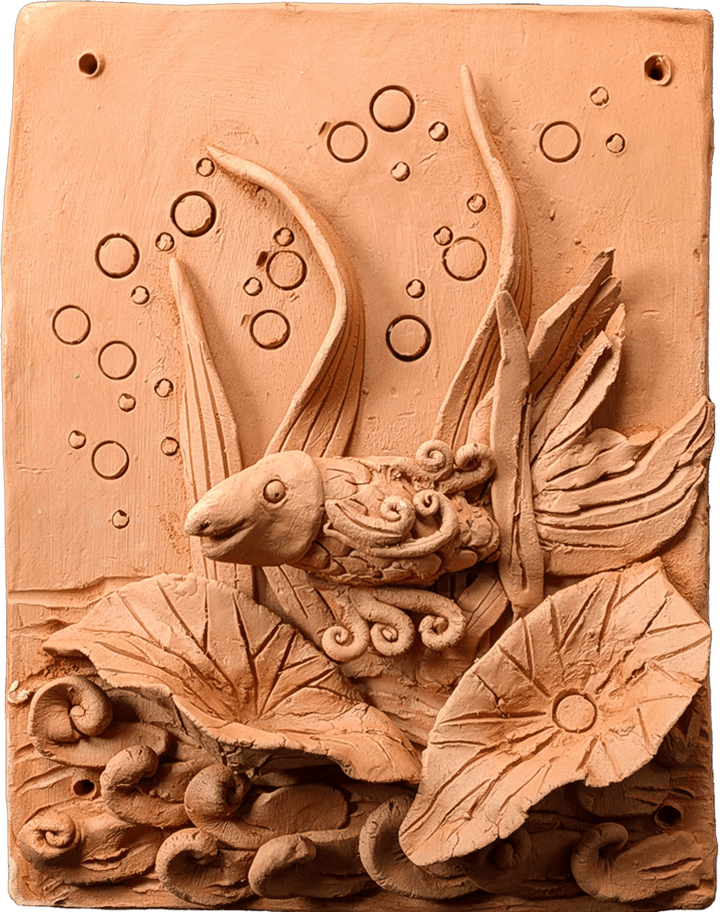 Fish in Dreamscape: in Terracotta by Dolon Kundu Thumbnail