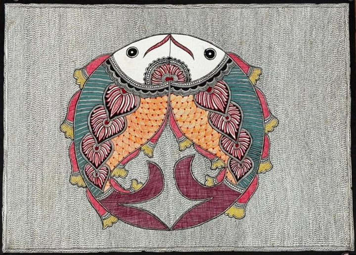 Fish Medallion in Madhubani by Abdhesh Kumar Karn Thumbnail