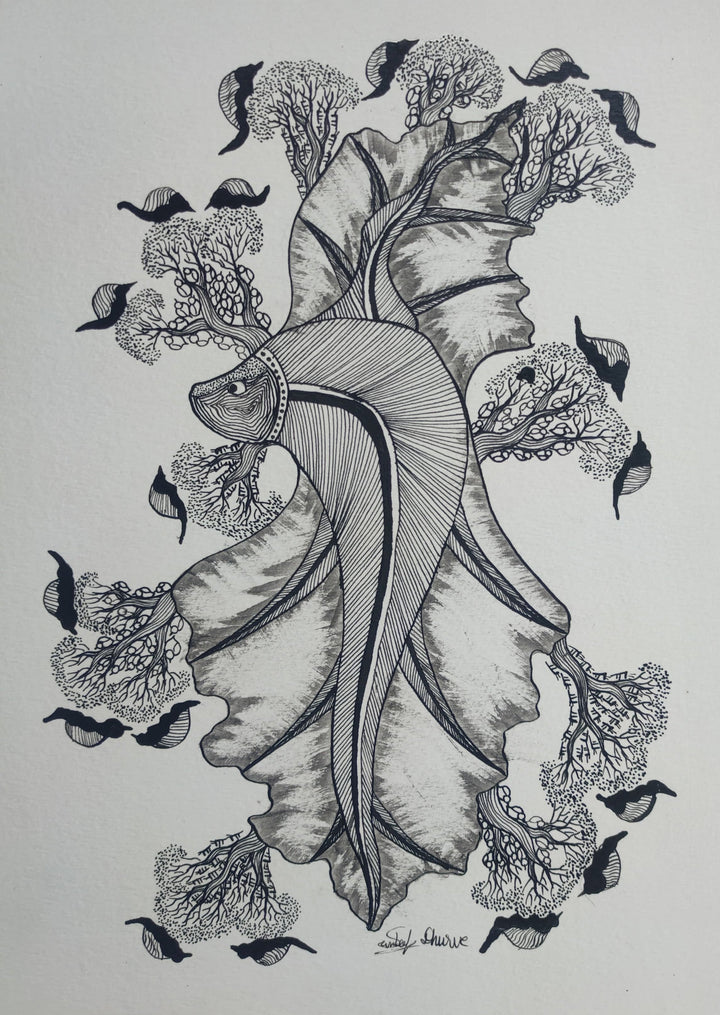 Fishes and Trees: Where Earth Meets Water in Gond by Sandeep Dhurve Thumbnail