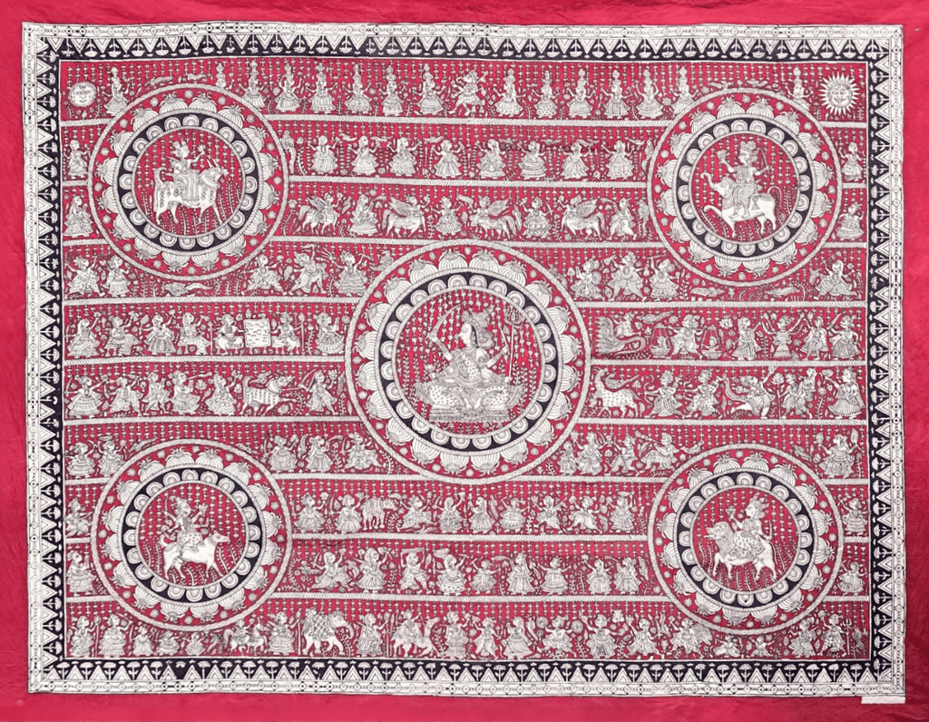 Five Shrines of the Goddess in Mata ni Pachedi by Vasant Manubhai Chittara Thumbnail