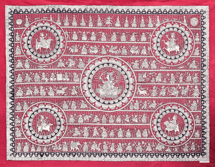Five Shrines of the Goddess in Mata ni Pachedi by Vasant Manubhai Chittara Thumbnail