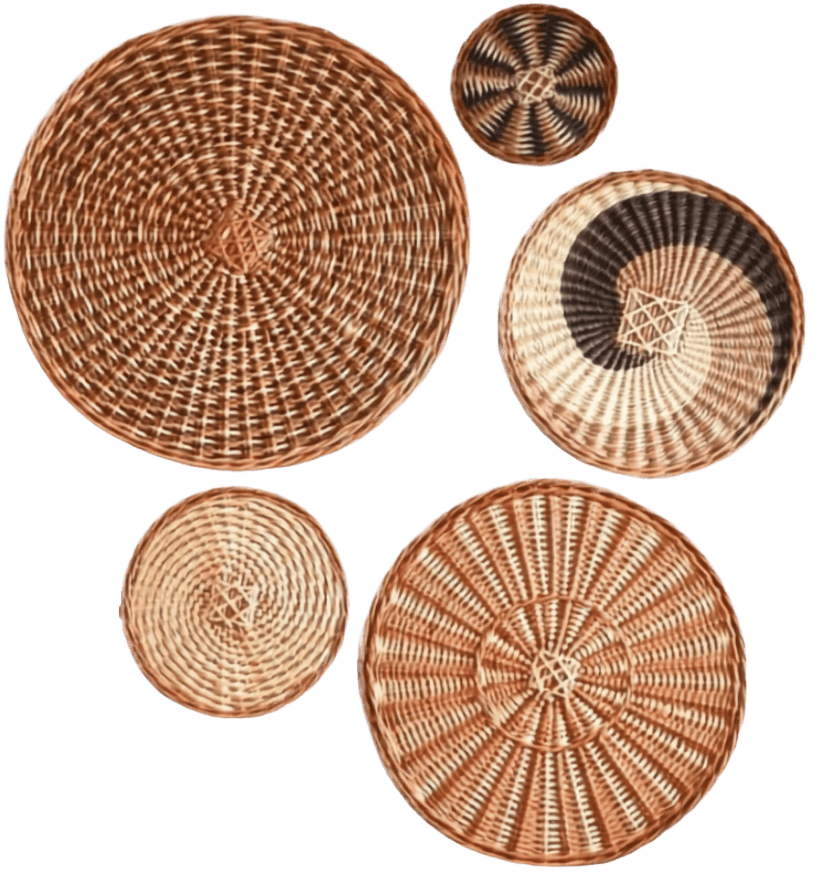 Five Woven Discs in Willow Wicker Craft by Gulshana Akhter Thumbnail