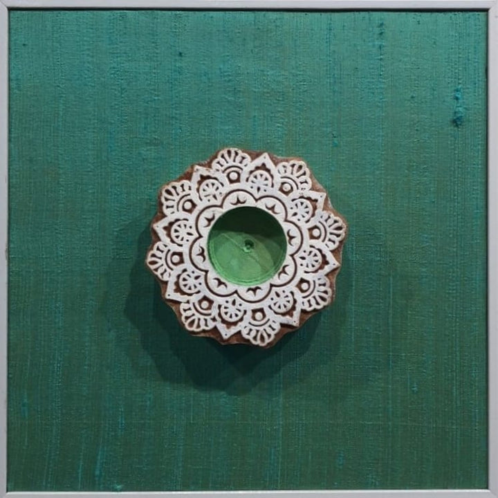 Floral Wooden Block Art for Home Decor by Vikas Singh Thumbnail