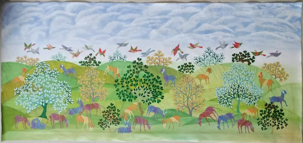 Forest of the Wild in Gond by Gareeba Singh Tekam Thumbnail