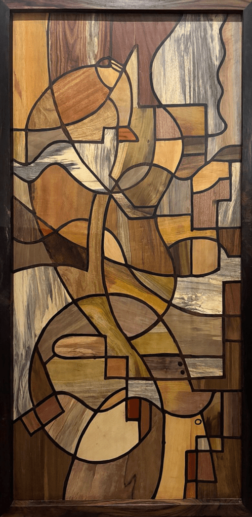 Fragmented Continuum in Abstract wood inlay by Mohan Kumar Thumbnail