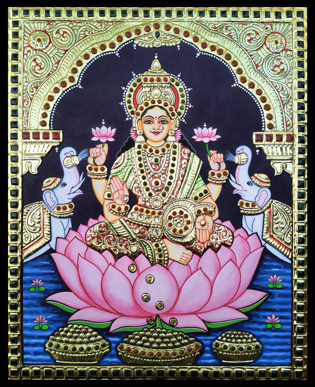 Gajalakshmi in Tanjore by Sanjay Tandekar Thumbnail