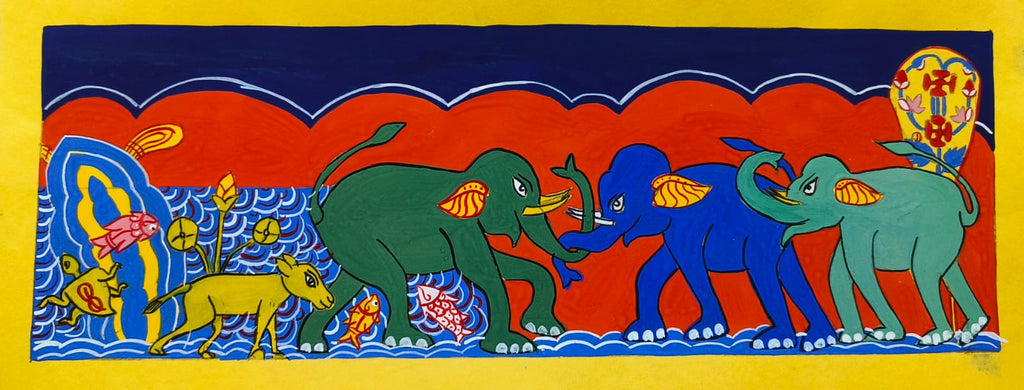 Gajendra Upakhyan in Manuscript Painting by Sujit Das Thumbnail