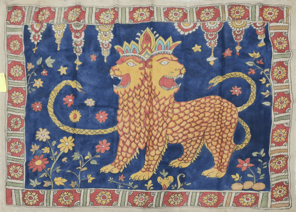 Gandaberunda in Narayanpet and Srikalahasti Kalamkari by Ghanshyam Sarode Thumbnail