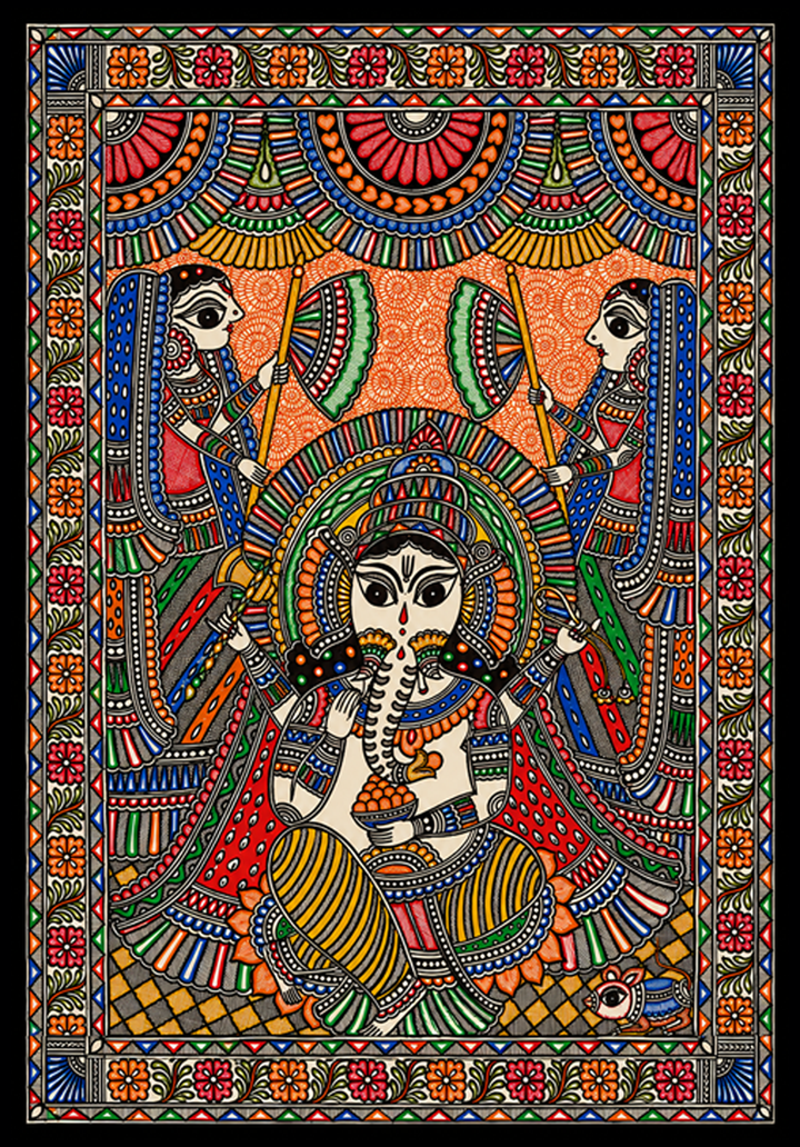 Ganesh Darbar in Madhubani by Pratima Bharti Thumbnail