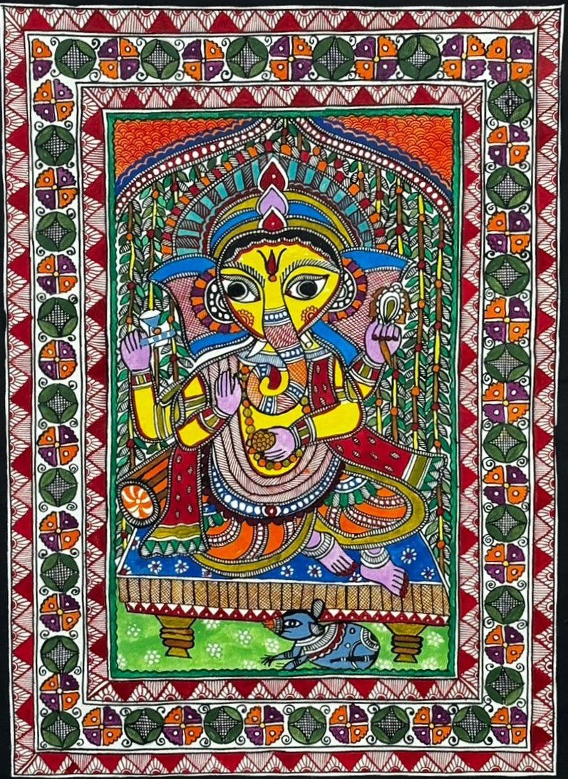 Ganesha in Madhubani by Abdhesh Kumar Karn Thumbnail