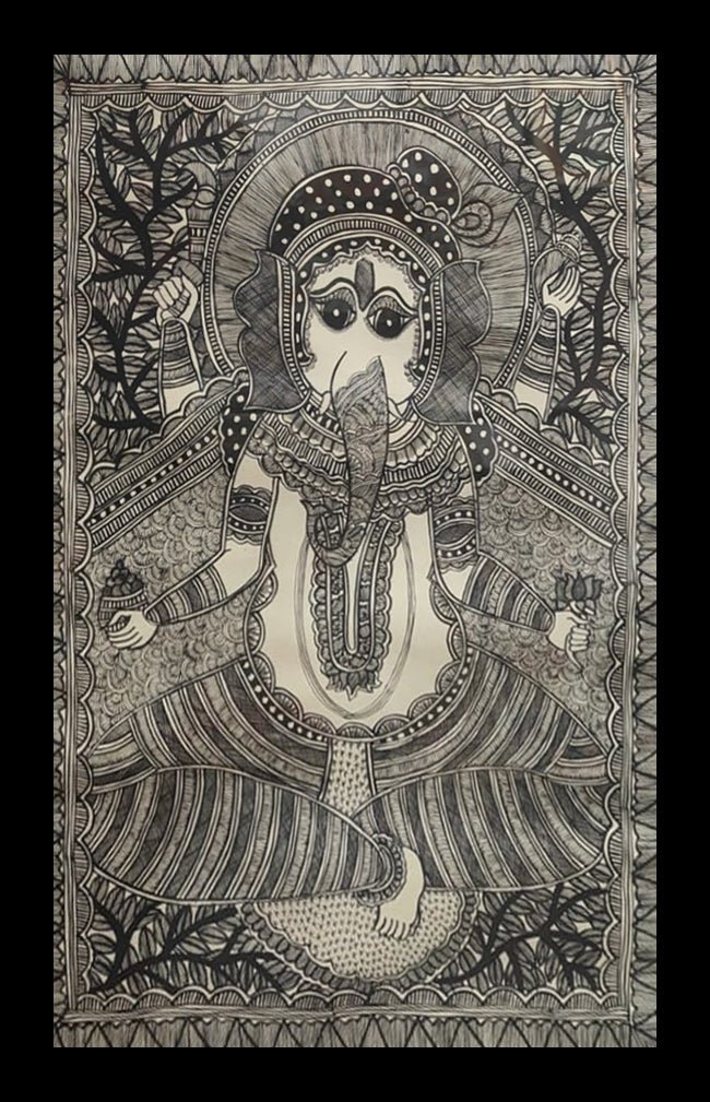Ganesha in Madhubani by Pratima Bharti Thumbnail