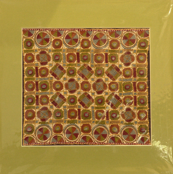 Geometric Patterns in Earthy Tones in Jat Dhaneta Embroidery Thumbnail