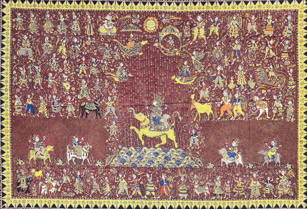 Glimpses of Indian Mythology: Panchdevi in Mata ni Pachedi by Vasant Manubhai Chitara Thumbnail