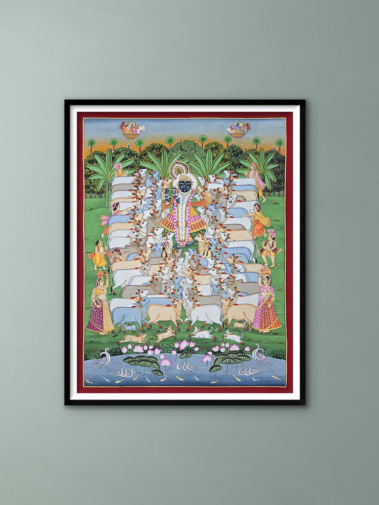 Gopashtami in Pichwai by Shehzaad Ali Sherani